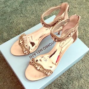 Only worn once silver Antonio melani shoes